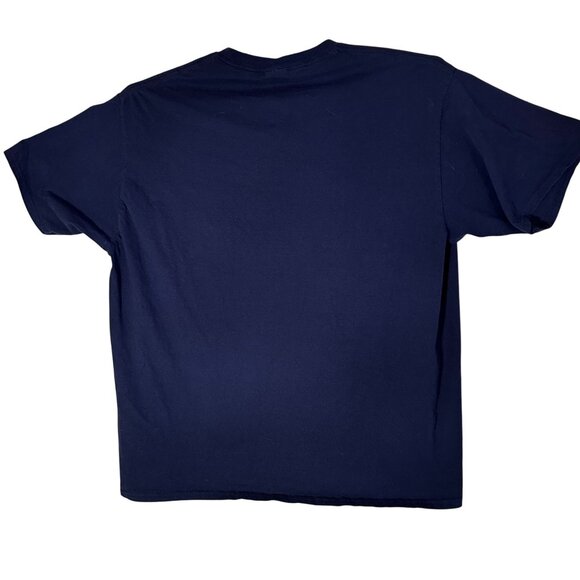 The Chatty Elf Christmas Cotton T-Shirt Navy Blue 2XL Port & Company Ring Spun - Picture 2 of 8